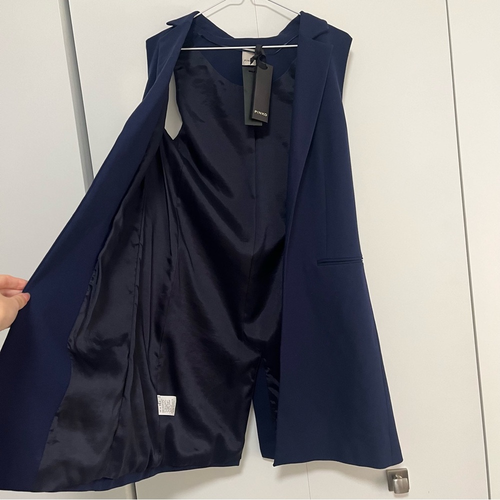 NWT❣️ PINKO designer Abbinaire gilet long vest - Picture 7 of 14